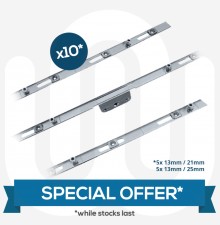 SPECIAL OFFER! 10x Mixed Simplefit Slimline Croppable Espag Rod Inline & Offset All-In-One